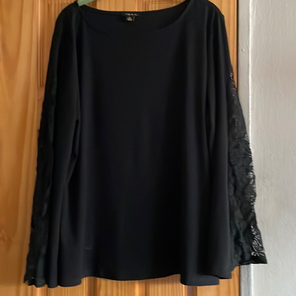 NWT IMAN Set Top with Lace Sleeve’s and Flared Pants